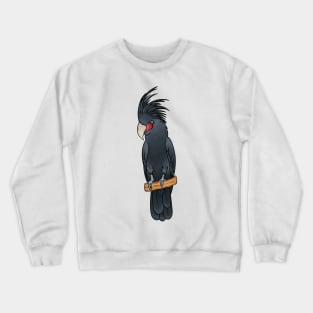 Palm cockatoo bird cartoon illustration Crewneck Sweatshirt